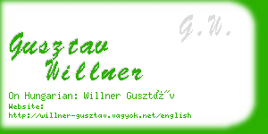 gusztav willner business card